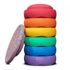 Stapelstein regenboog + balanceboard