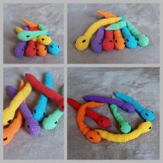 Fidget slangen 6 stuks regenboog